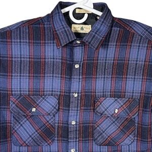 Northwest Territory Flannel Shirt Large Plaid Vintage 90s Button‎ Up EUC